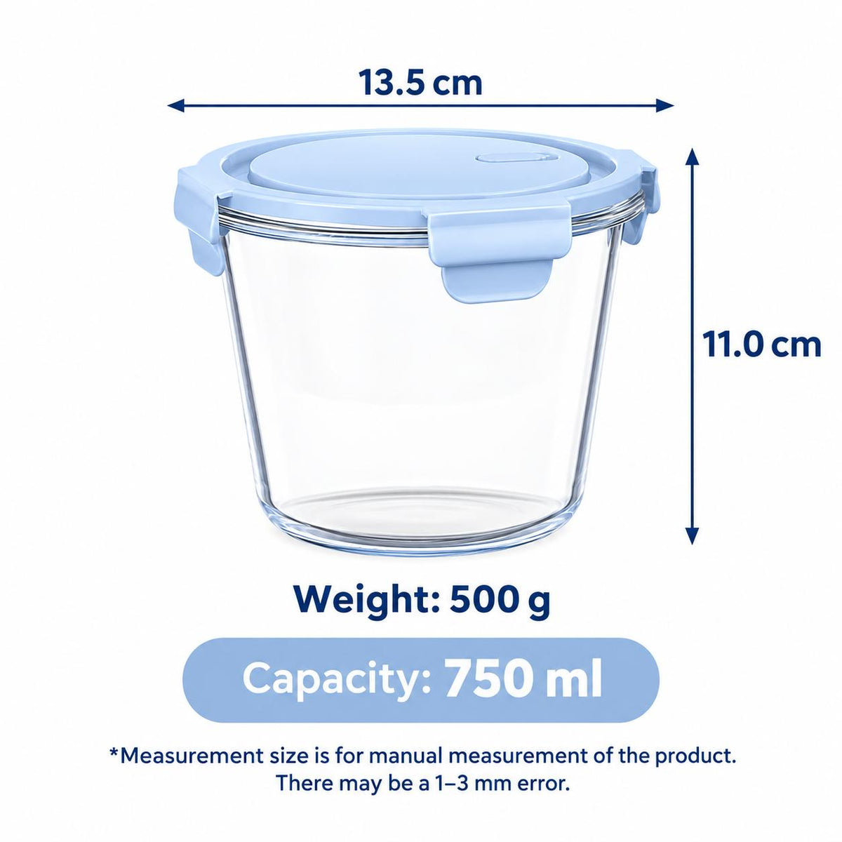 Leakproof Glass Storage containers (750ml)