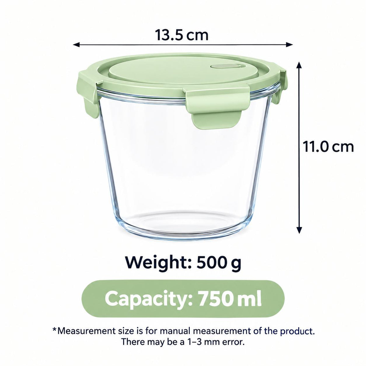 Leakproof Glass Storage containers (750ml)