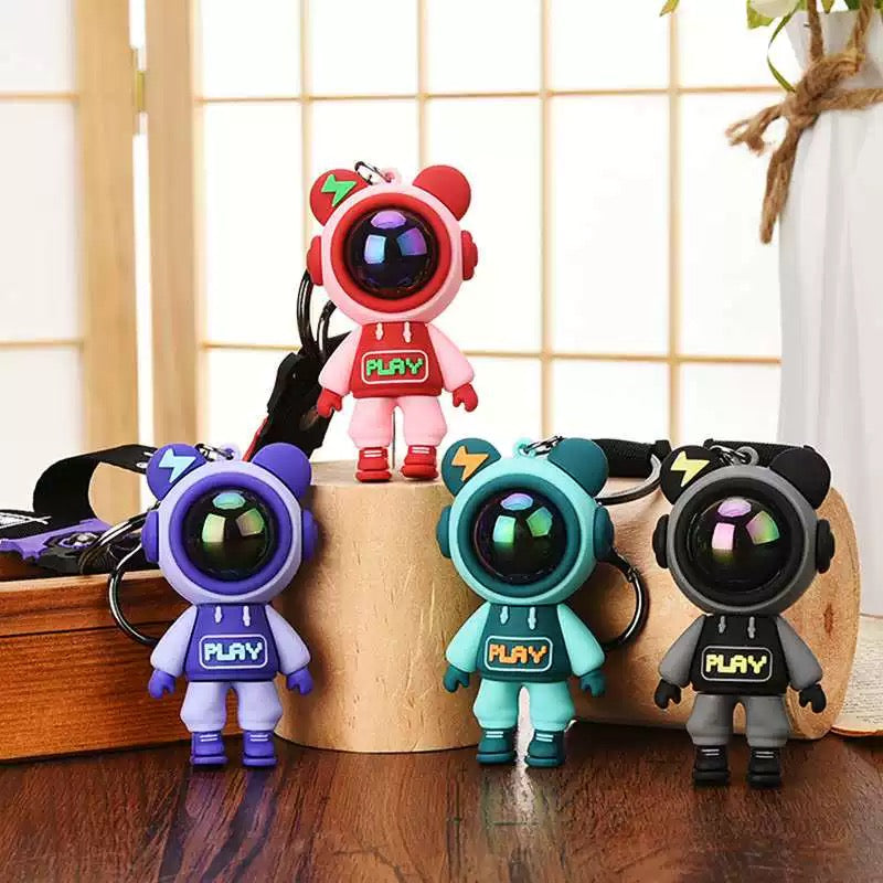 Funky Astronaut Keychain with Lanyard