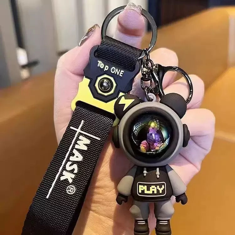 Funky Astronaut Keychain with Lanyard