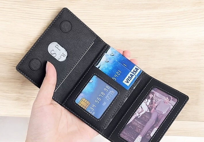 Tri-fold Magnetic (MagSafe) PU Wallet Card Holder for iPhone 15/14/13/12 Series