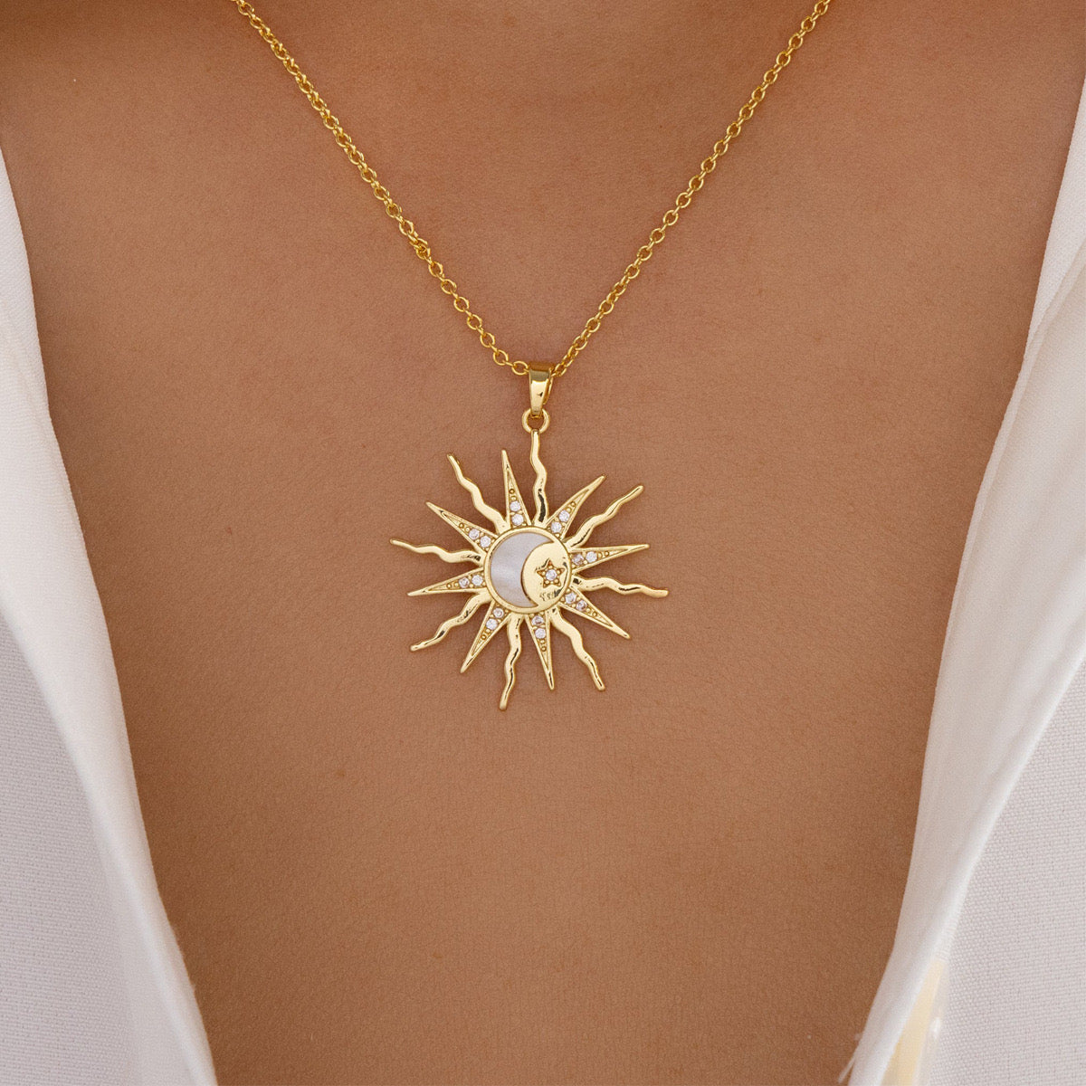 Blazing sun necklace