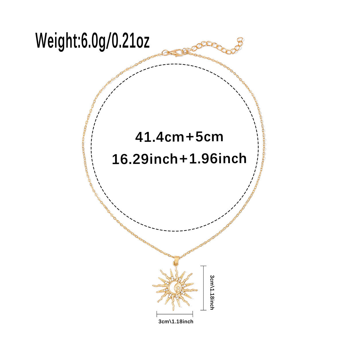 Blazing sun necklace