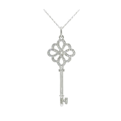 Diamond key necklace