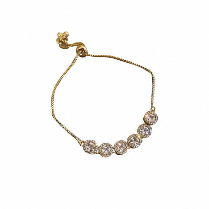 Dazzling diamond drawstring bracelet