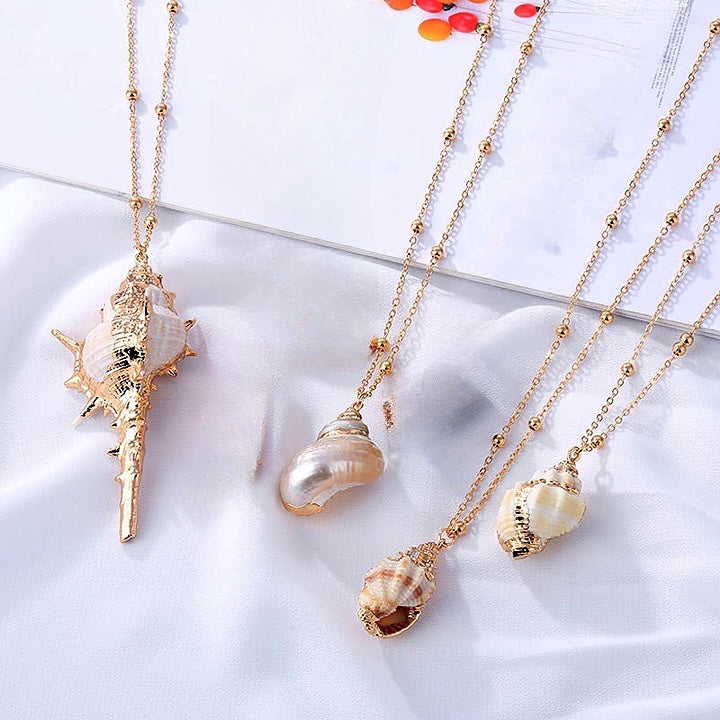 Seashell necklaces