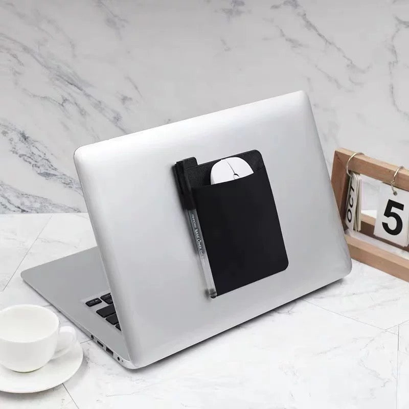 Laptop and Tablet Adhesive Storage Sleeve for External Hard drives, Mouse & Pen