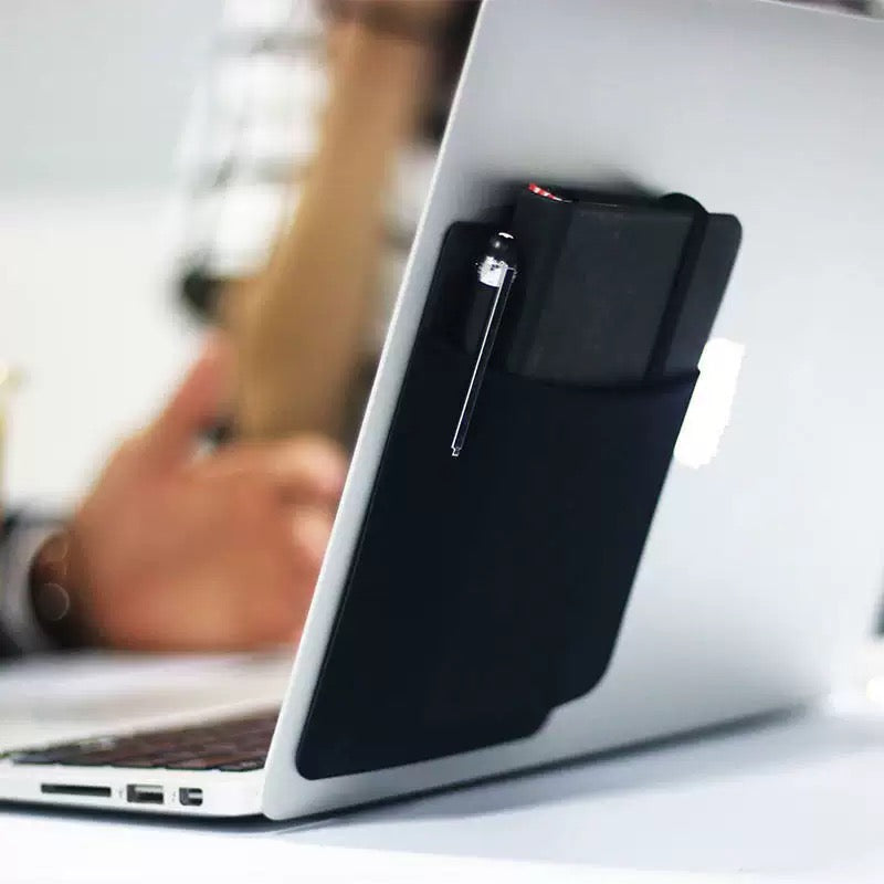 Laptop and Tablet Adhesive Storage Sleeve for External Hard drives, Mouse & Pen