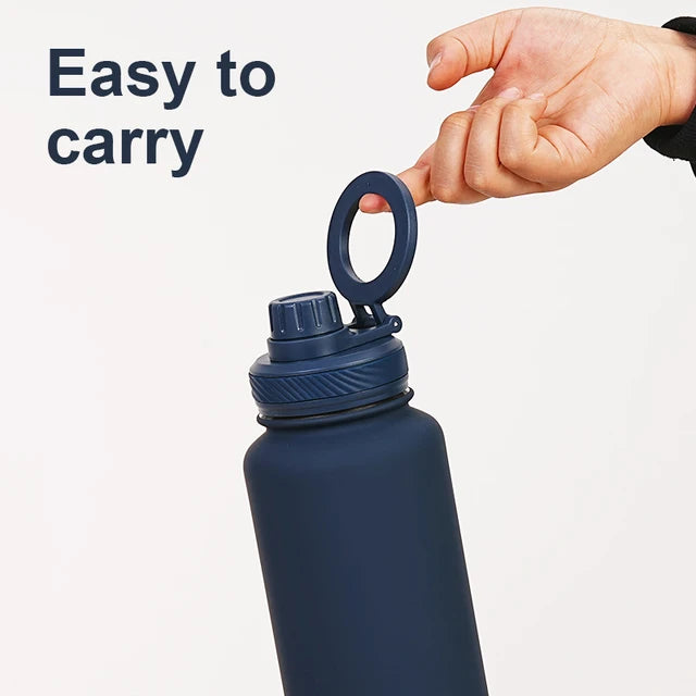 Insulated Stainless Steel Flask with Magsafe Compatible Phone Holder
