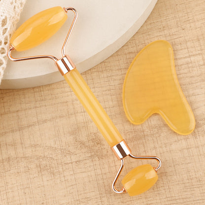 Facial Toning & Massage Beauty Tool (Roller + Guasha Set)