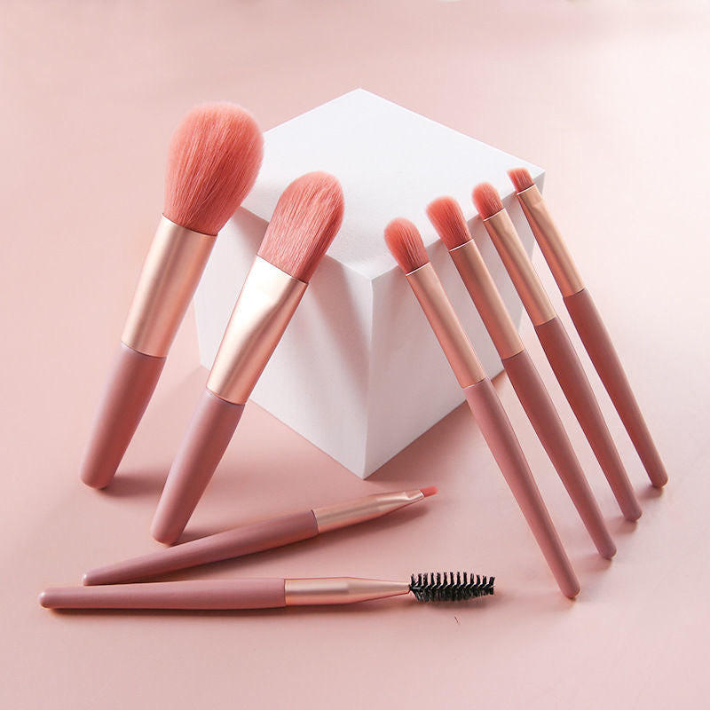 8pc Makeup Brush Set with carry case