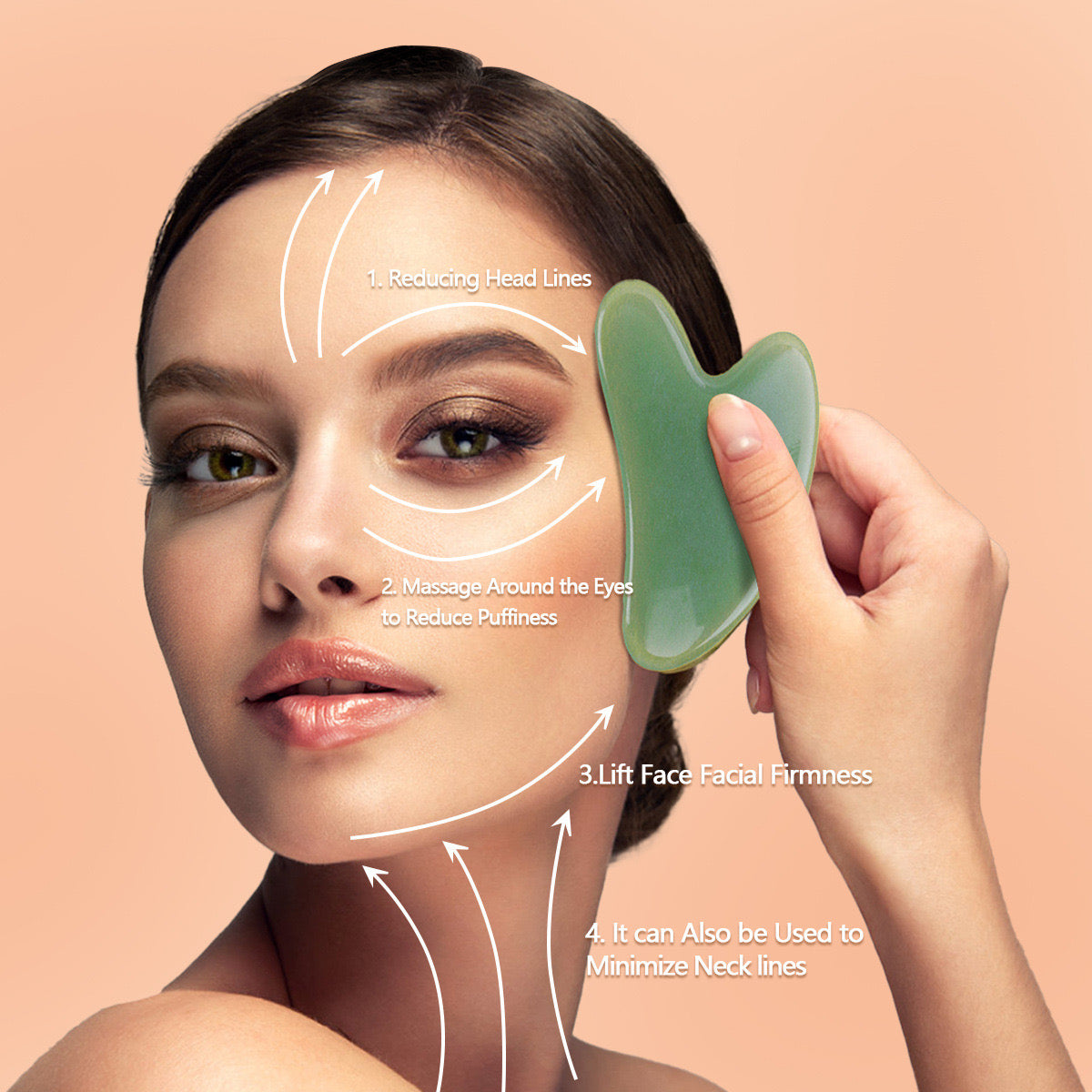 Facial Toning & Massage Beauty Tool (Roller + Guasha Set)