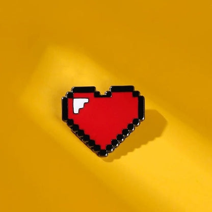 Enamel Heart Brooch