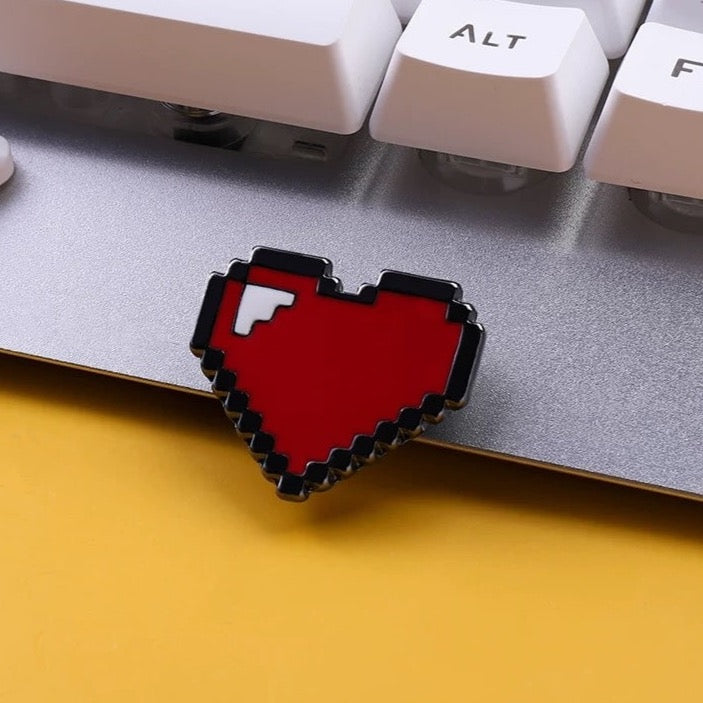 Enamel Heart Brooch