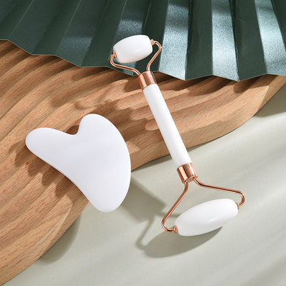 Facial Toning & Massage Beauty Tool (Roller + Guasha Set)