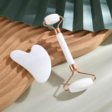 Facial Toning & Massage Beauty Tool (Roller + Guasha Set)