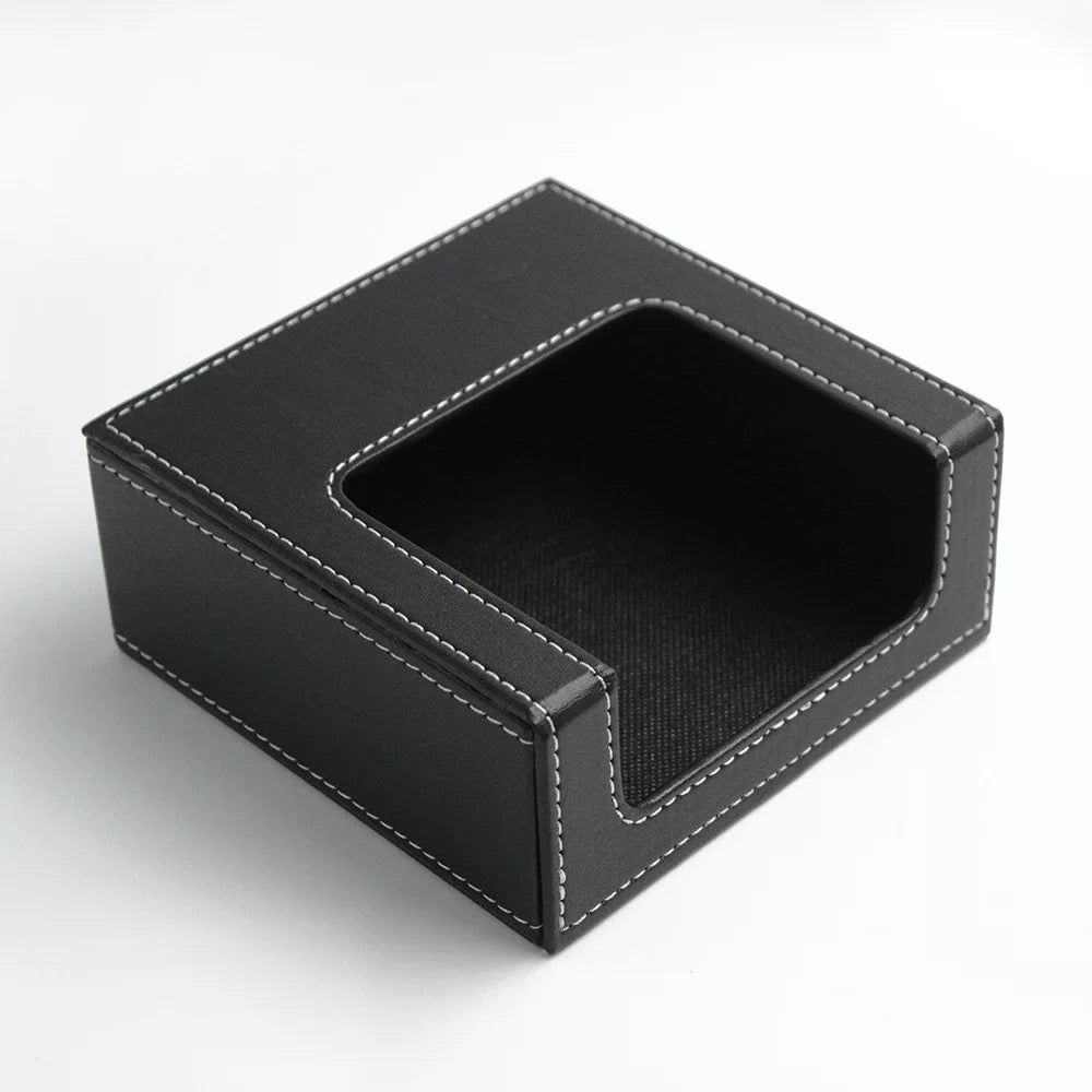 Table-top Artificial Leather Paper Napkin Holder Dispenser for Home and Office