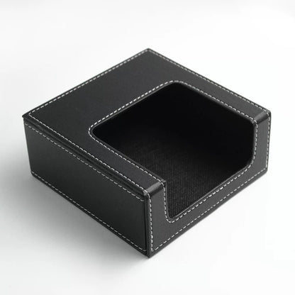 Table-top Artificial Leather Paper Napkin Holder Dispenser for Home and Office