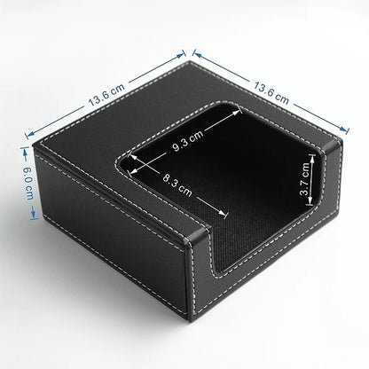 Table-top Artificial Leather Paper Napkin Holder Dispenser for Home and Office