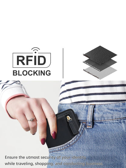 Unisex RFID Blocking Compact Bifold Wallet