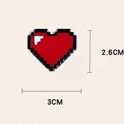 Enamel Heart Brooch