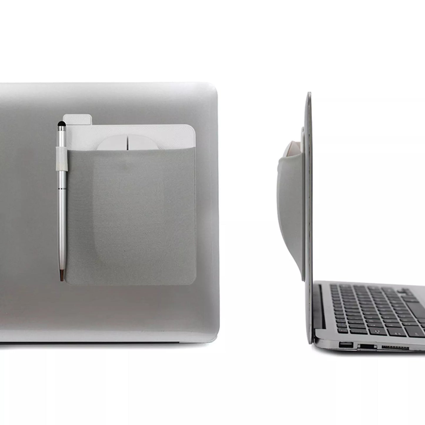 Laptop and Tablet Adhesive Storage Sleeve for External Hard drives, Mouse & Pen