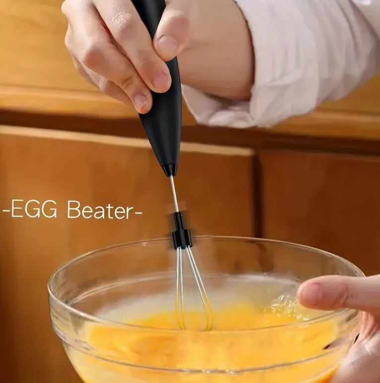 2-in-1 Milk Frother & Egg Whisk with Stand