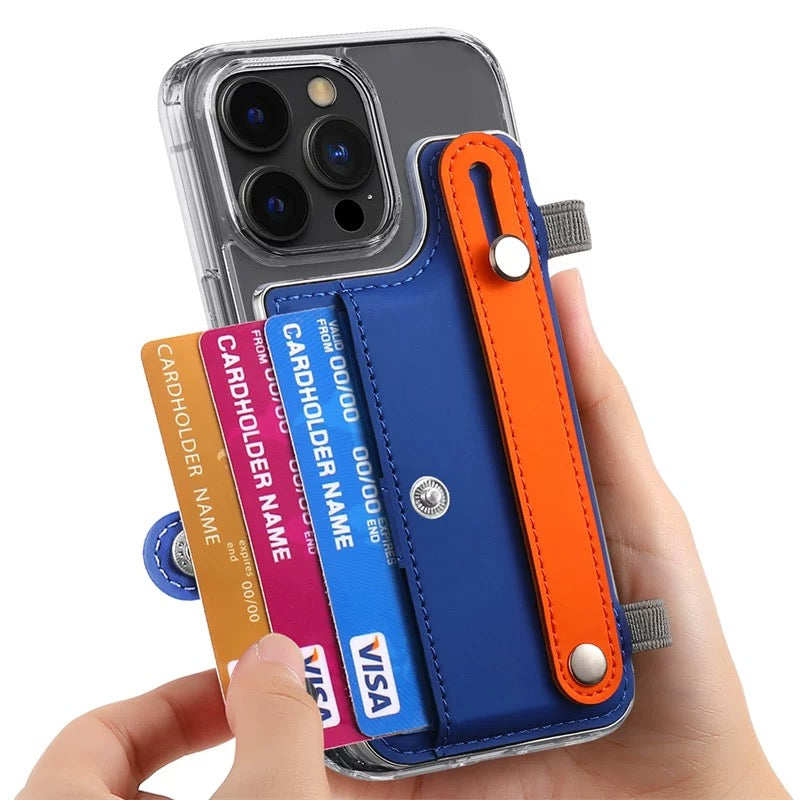 Transparent iPhone case with Stick on iPhone Card wallet for iPhone 16 series