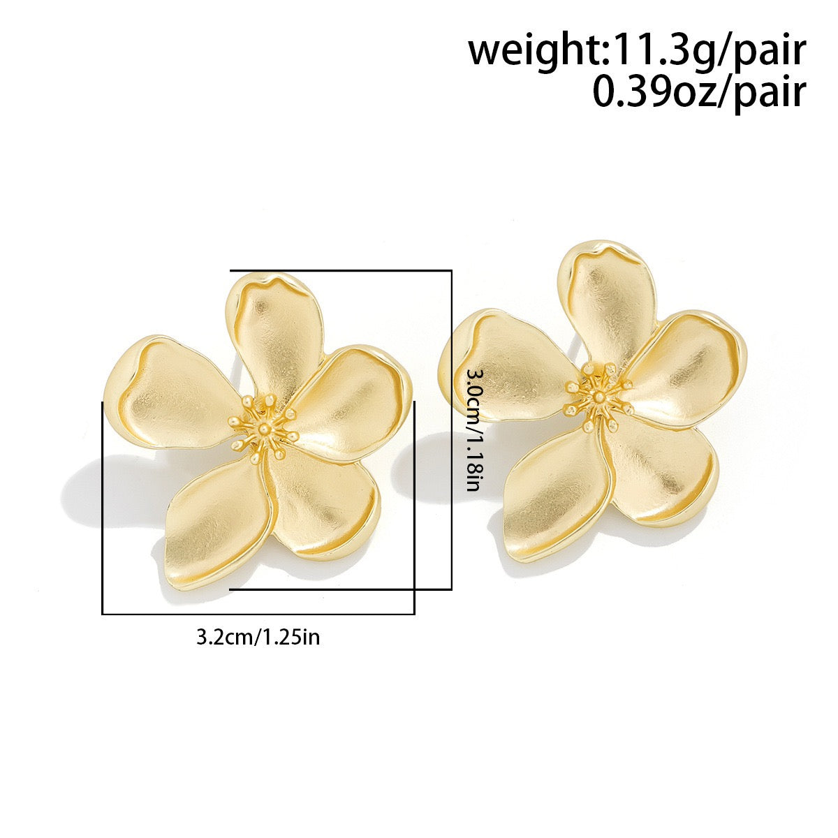 Madagascar Periwinkle Hypoallergenic Anti-Tarnish Stud Earring