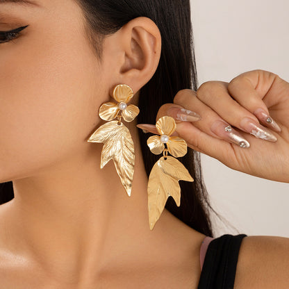Aurora Leaves Hypoallergenic Anti-Tarnish Earring