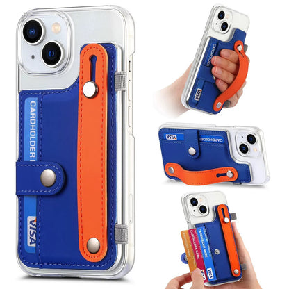 Transparent iPhone case with Stick on Card wallet