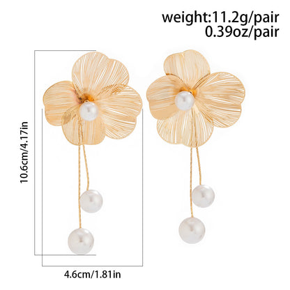 Sunlit Flora Oversized Dangle Hypoallergenic Anti-Tarnish Earring