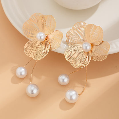 Sunlit Flora Oversized Dangle Hypoallergenic Anti-Tarnish Earring