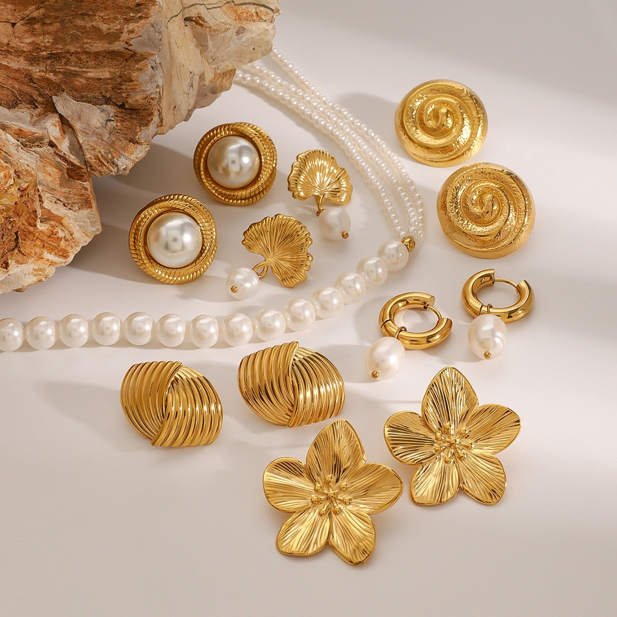Lustrous Legacy Series Waterproof/ Hypoallergenic Anti-tarnish Earrings