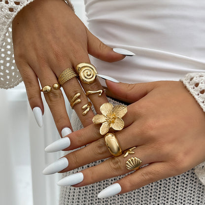 Celestial Eight Rings Waterproof/ Anti-tarnish - 8pc Set