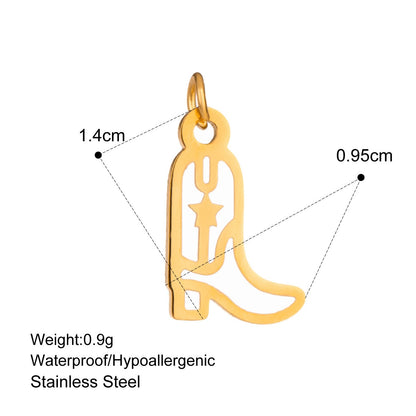Trinket Trove Gold Plated Stainless Steel Hypoallergenic Pendants / Charms Series & Paper clip Link Chain Optional