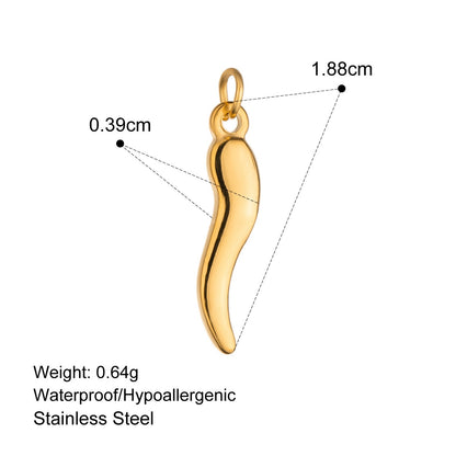 Trinket Trove Gold Plated Stainless Steel Hypoallergenic Pendants / Charms Series & Paper clip Link Chain Optional