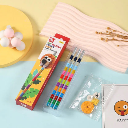 UP TOP Lego DIY Puzzle Pencil Set (Pack of 1)