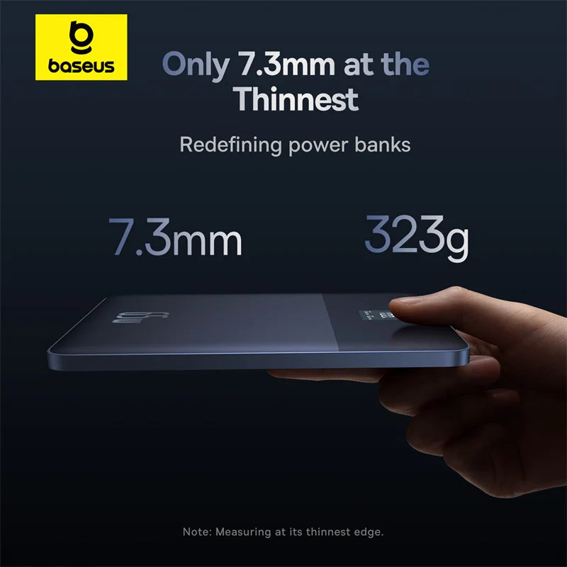 Baseus Blade2 Fast-Charging Power Bank with Digital Display Intelligent Edition 12000mAh 65W(with Baseus Mini White Series Fast-Charging Cable Type-C to Type-C 100W (20V/5A) 50cm Black)
