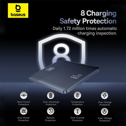 Baseus Blade2 Fast-Charging Power Bank with Digital Display Intelligent Edition 12000mAh 65W(with Baseus Mini White Series Fast-Charging Cable Type-C to Type-C 100W (20V/5A) 50cm Black)