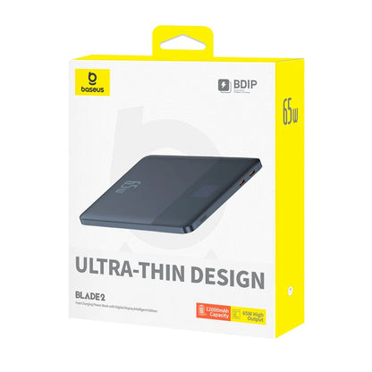 Baseus Blade2 Fast-Charging Power Bank with Digital Display Intelligent Edition 12000mAh 65W(with Baseus Mini White Series Fast-Charging Cable Type-C to Type-C 100W (20V/5A) 50cm Black)