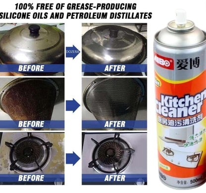 Water Based 500ml Magic Kitchen Foam Spray Cleaner Non-toxic Non Flammable The Spray Penetrates & Removes Stubborn Grease Or Stains Effortlessly
