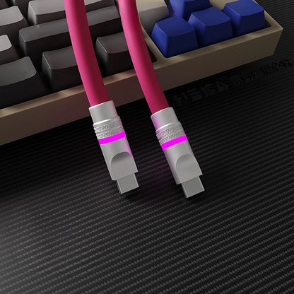 Silicone LED Neon Ambient Soft Glow Charging Lightning cables for Apple Devices