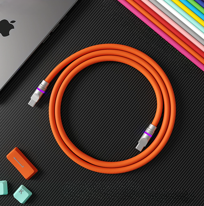 Silicone LED Neon Ambient Soft Glow Charging Lightning cables for Apple Devices
