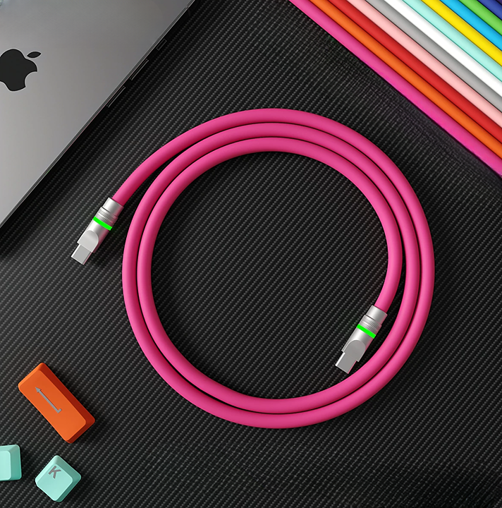 Silicone LED Neon Ambient Soft Glow Charging Lightning cables for Apple Devices