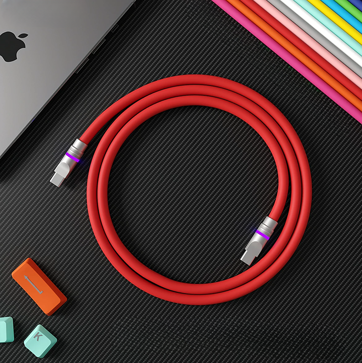 Silicone LED Neon Ambient Soft Glow Charging Lightning cables for Apple Devices