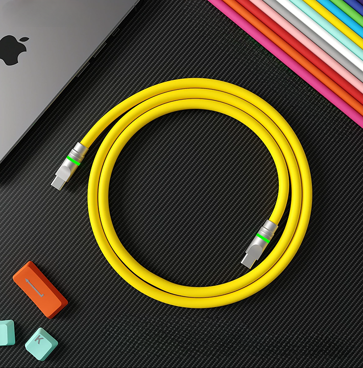 Silicone LED Neon Ambient Soft Glow Charging Lightning cables for Apple Devices