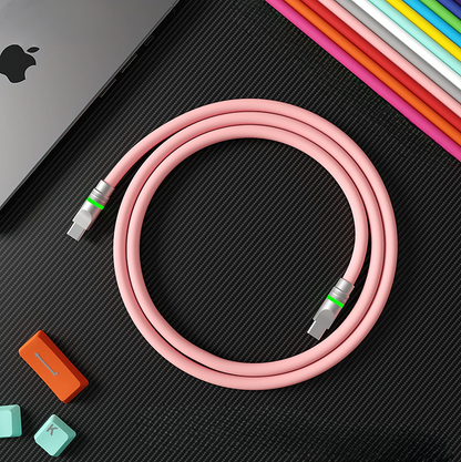 Silicone LED Neon Ambient Soft Glow Charging Lightning cables for Apple Devices
