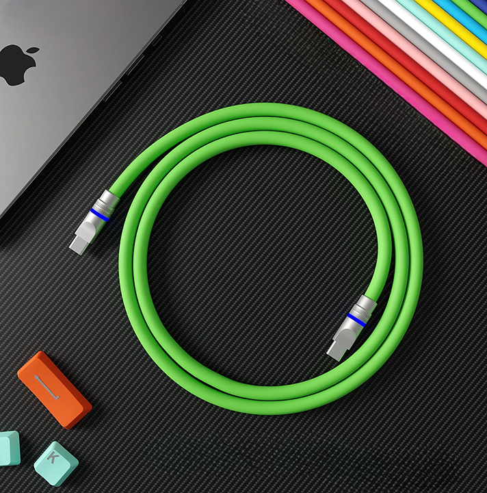 Silicone LED Neon Ambient Soft Glow Charging Lightning cables for Apple Devices