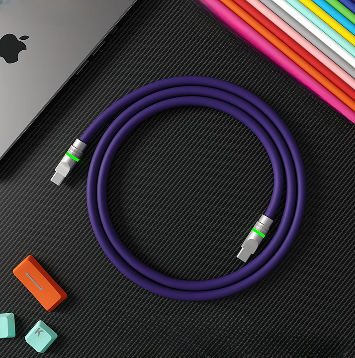 Silicone LED Neon Ambient Soft Glow Charging Lightning cables for Apple Devices